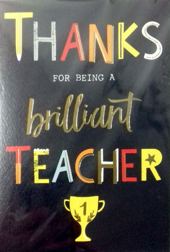 Picture of THANKS BRILLIANT TEACHER CARD